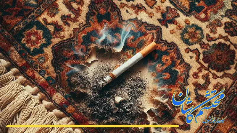 سیگار روی فرش