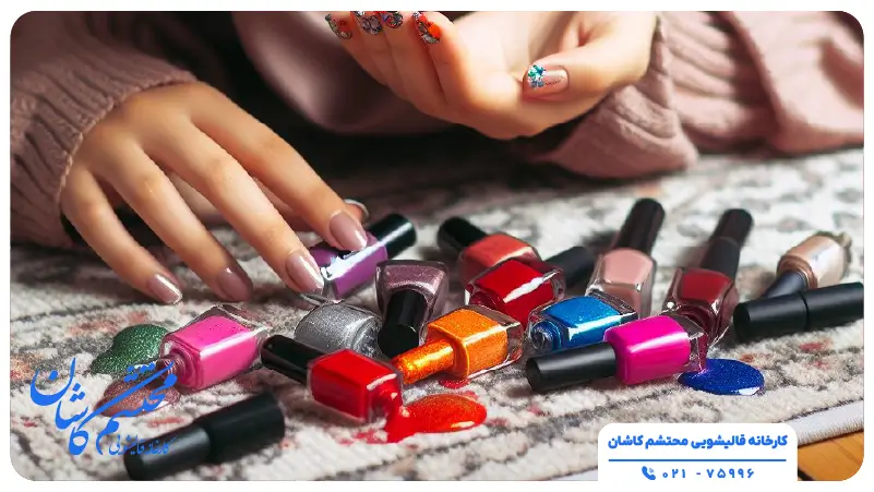 ریختن لاک ناخن روی فرش